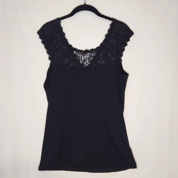Express lace front v back tank black large - Picture 2 of 16